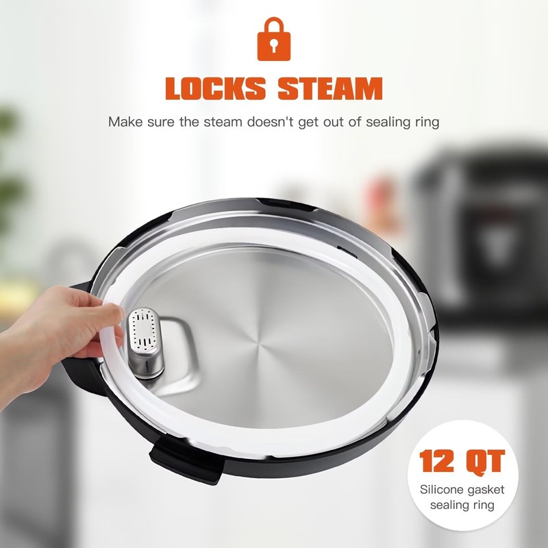 Upgraded 2Pcs Sealing Rings for Presto Pressure Cooker 12 Qt,