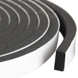 Foam Strips with Adhesive, Foam Insulation Tape, Weather Stripping Door Seal Strip, Neoprene Weather Stripping High-Density Closed Cell Foam Tape Seal, 1/2in Wide x1/4in Thick, (13Ft Long x 1 Roll)