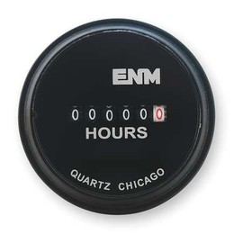 Hour Meter, Electrical, 2.31In, Flush Round