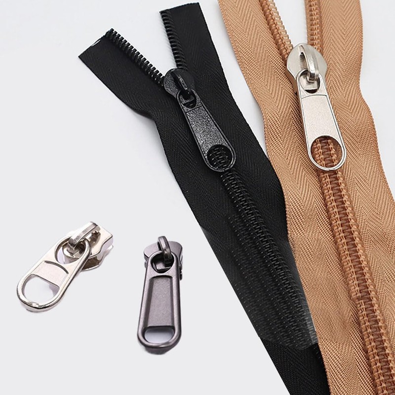 8 PCS Zipper Repair Kit Spare Zipper Pull 4 Sizes