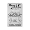 TANWIH 18 Year Anniversary Card Gifts for Him Men, 18th