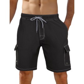 iCKER Men's Shorts, Swimming Trunks, Beach Shorts, Board Shorts, Quick-Drying for Summer