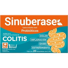 Sinuberase Probiotic Suspension with Bacillus Clausii, 4 Billion CFU, 20 Ampoules