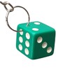 Komonee Green Dice Key Chain Novelty Keyring Casino Playing Game