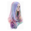 Sroje Peluca De Pelo Largo Rizado Color Arcoíris Para