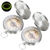 TIXIPEM Camping Survival Compass [2PCS] - Copper Clamshell Classic Pocket