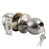 BESTTEN Keyed Entry Door Knob with Lock, Interior and Exterior