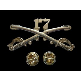 17th CAVALRY SWORDS SABERS MILITARY HAT PIN 17th CAVALRY REGIMENT BADGE U.S ARMY