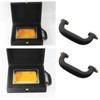 2 Pieces Music Box Handle for Guitar 160mm PU Leather