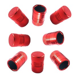 Tyre Valve Stem Caps, 8PCS Universal Dust Caps for Car Motocycle Bike Tire Wheel Covers (Red)