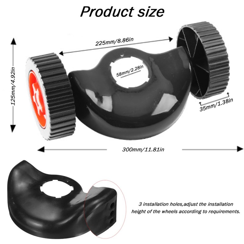 String Trimmer Wheels Attachment Stable Wheeled String Trimmer Removable Plastic