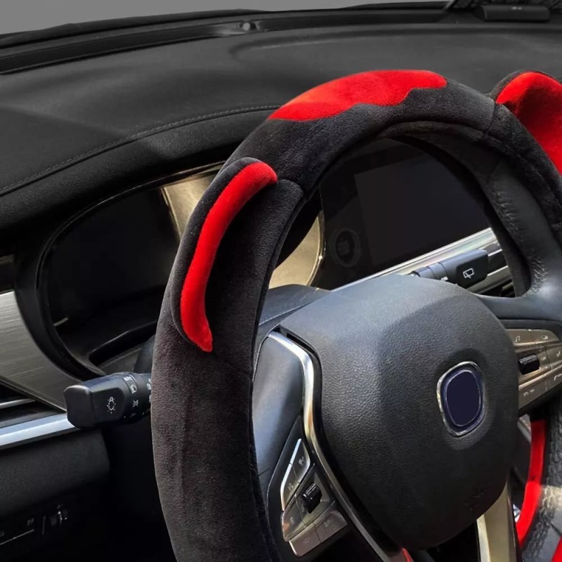 HUILI Universal fit 15'' Car Steering Wheel Cover Soft Comfortable