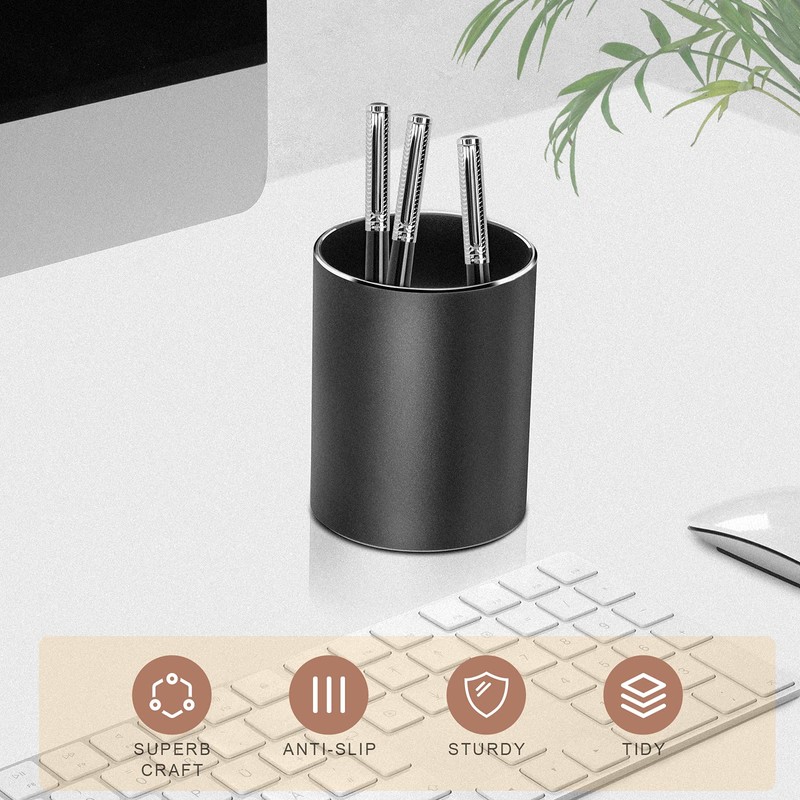 Vaydeer Pen Stand Fashionable Metal Pen Stand Large Capacity Pen
