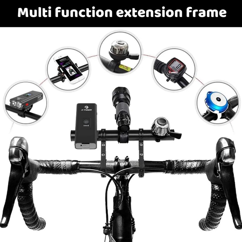 Bike Handlebar Extension Aluminum Alloy Bicycle Handlebar Extender Double Bike