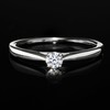 Ross-Simons 0.10 Carat Lab-Grown Diamond Solitaire Ring in Sterling Silver.