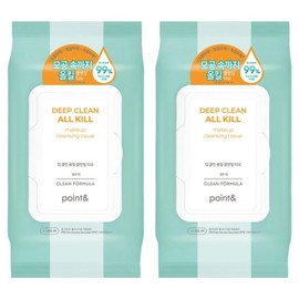 Point & Deep Clean All Kill Cleansing Tissue, 80 sheets, 445g, 2 pcs / 포인트앤 딥 클린 올킬 클렌징 티슈, 80매입, 445g, 2개