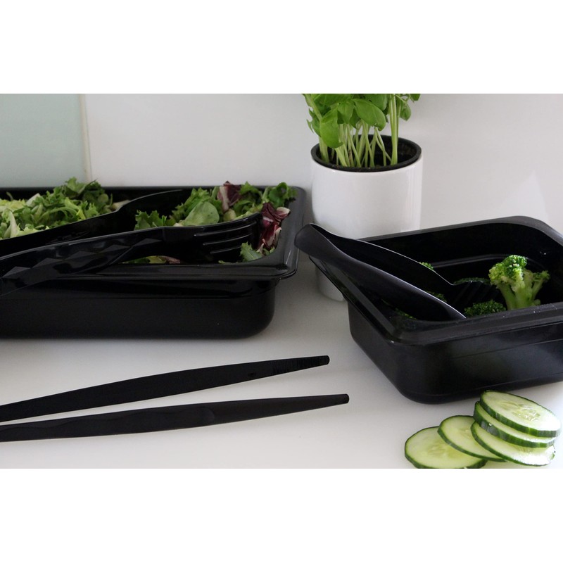 Black Serving Cooking Buffet Air Fryer Tweezer Tongs Pack of