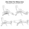 Safstar Folding Chaise Lounge Chair w/Wheels, Back Adjustable Rolling Lounger