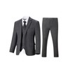 YoTsaiSpring Tweed Herringbone Boys Suit Retro 3 Piece Grey Suits