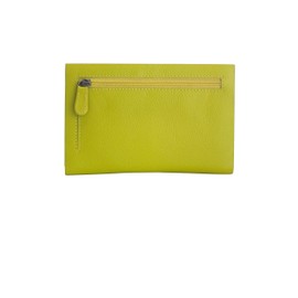 Josephine Osthoff Hamburg Flat Wallet Genuine Leather with RFID Protection, citrus, purse