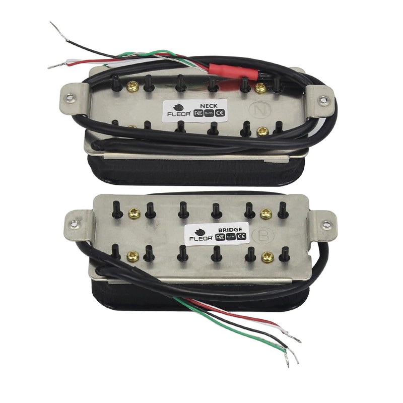 FLEOR Neck+Bridge Pickup Set Double Coil Humbucker Pickups for Electric
