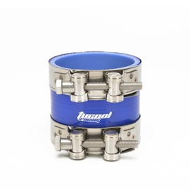 Tucool Racing Universal 3" ID 4-Ply Reinforced High Performance Straight Coupler Silicone Hose Pipe Intercooler Coupler with T Bolt Clamps (76mm, Blue)