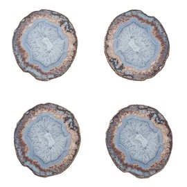 Kim Seybert Strata Drink Coasters in Beige, Taupe & Gray, Set of 4