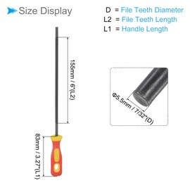 CoCud Chainsaw File, 7/32"(5.5mm), High Carbon Hardened Steel Round Sharpener Files with Non-Slip Handle - (Applications: for Sharpening Chain Saws)