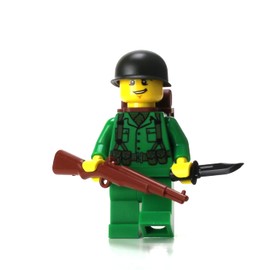 Battle Brick US Army WW2 Rifleman Soldier Custom Minifigure