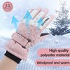Meng Jiaran Kids Ski Gloves,Winter Ski Gloves with Adjustable Cuffs
