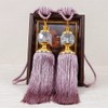 2PCS Luxury Curtain Holdbacks Rope Tie Backs Tassel Tiebacks Beaded