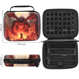 Dice Storage Case Dice Bag Dice throne dnd dice tray dice holder dnd dice storage dice case Multifunctional storage Organizer Role Playing Game for Rpg Table Game (A)