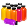 MANSHU 10 OZ Plastic Juice Bottles, Reusable Bulk Beverage Containers,
