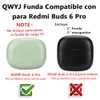QWYJ Funda para Redmi Buds 8 Pro/Buds 6 Pro Case