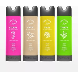 Natranal Organic Smell Therapy Kit - Essential Oil Specific Nasal Inhalers - 1 Pack