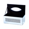 New Silver Crushed Crystal Diamond Tissue Box, Diamante Bling, Living