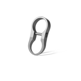 [FEGVE] Titanium Keychain Ring Mini Clip On Key Ring Screw Lock Car Key with Narrow Hole EDC Tool Lightweight Key Chain Metal Fittings (Grey *1)