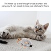 LUOZZY Interactive Cat Toys Plush Mice Playthings Gray Mouse Shape