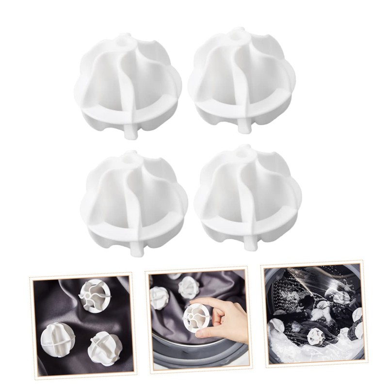 Ipetboom 4pcs Laundry Balls Winding Washer Balls for Clothes Cleaning