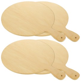 CYEAH 4 Pcs Wood Pizza Peel, 12-Inch Large Wooden Pizza Paddle Set for Pizza Stone, Oven, Pan or Grill, Indoor & Outdoor Pizza Spatula for Baking Bread