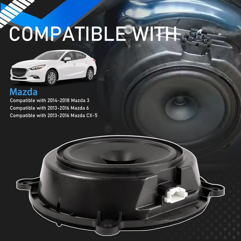 YzusGomumu BHN9-66-960 Front Door Speaker Compatible with 2014-2018 Mazda 3