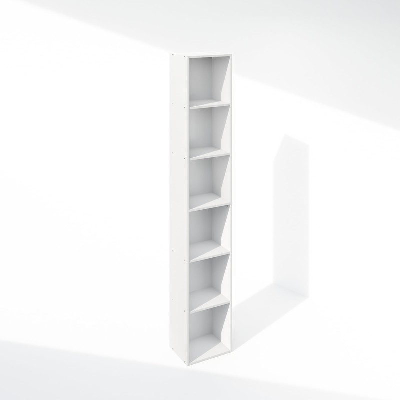 Furinno Cubicle 6-Tier Closet Organizers and Storage, Closet Organizer, Open