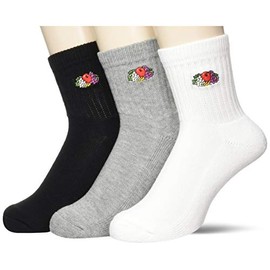 Fruit of the Loom Unisex Adult Quarter-Length Embroidered Sole Pile 3-Pack Socks