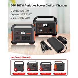 24V 180W Power Supply Charger Compatible with Jackery Explorer 1000 E1000/Explorer 880 E880, AC Adapter Charger Power Cord for Portable Power Solar Station Generator