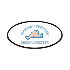 CafePress Martha's Vineyard MA Map Design. Patches Patch, 4"x2" Printed Novelty Applique Patch