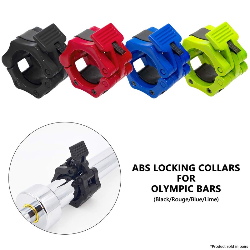 METEOR ABS 50mm Olympic Barbell Collars, Locking Collars, Barbell Clamps,