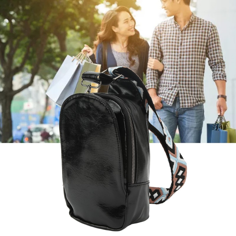 PU Leather Sling Bag Single Strap Shoulder Bag for Outdoor