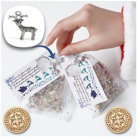 2x Magical Reindeer Food bags -Biodegradable Magic Glitter Dust Oats - Father Christmas Eve Box Fillers - Kids Craft Activity Tradition Handmade Rudolph…
