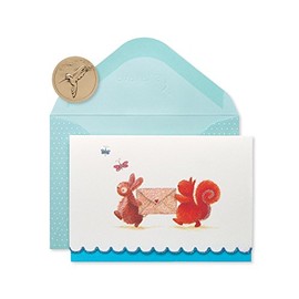 Papyrus - Tarjetas en blanco con sobres, conejo y ardilla (14 unidades)