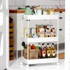 SPACEKEEPER Storage Rolling Cart, 3 Tier Laundry Room Organization Utility